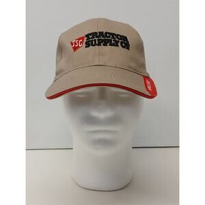 TSC Tractor Supply Co 1938 Strapback Tan & Red and Black Comfort Fit Hat Cap New